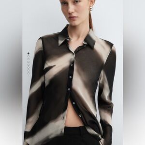 Mango semi transparent shirt *never worn”